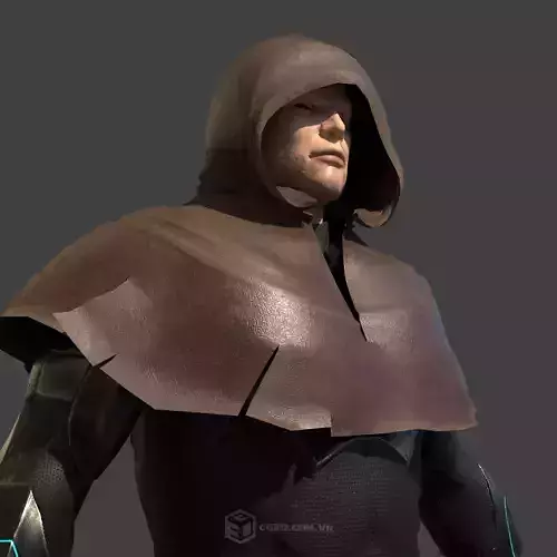 Warrior Model star wars character wearing hooded suit