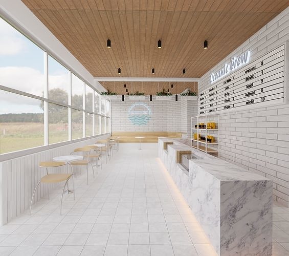 Coffee shop 3D model