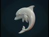 Dolphin relief 3D print model_1