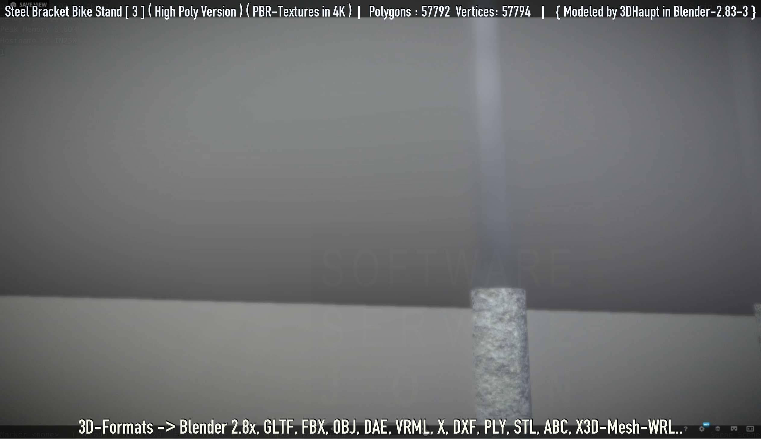 Steel Bracket Bike Stand -3- High Poly 3D model_108