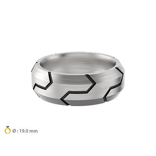 N138 Men stylish band ring 3D print model