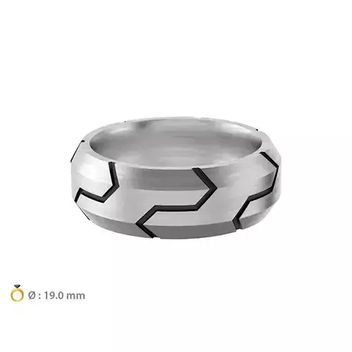 N138 Men stylish band ring 3D print model