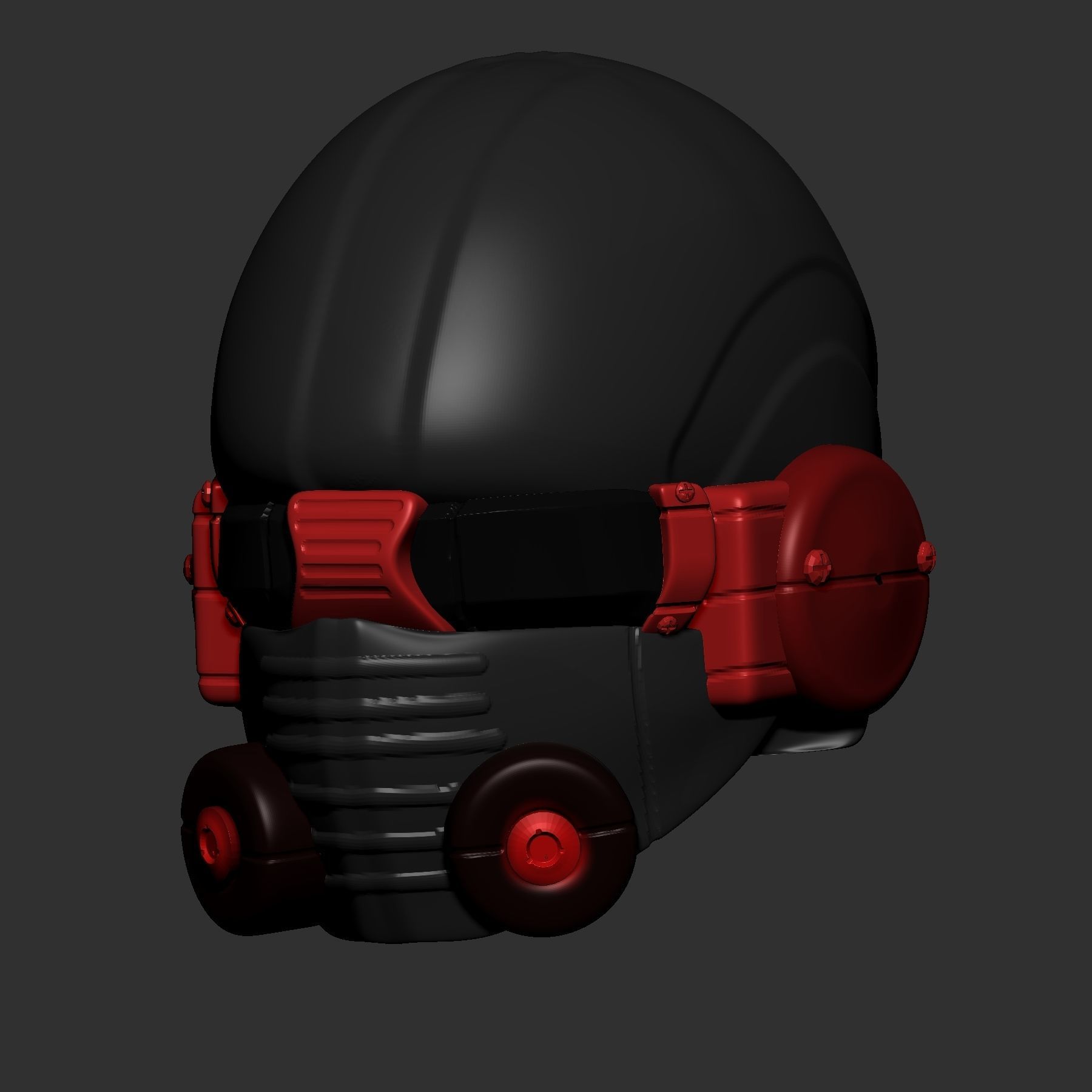 helmet high poly sculpt 3d printable 3D model 3D model_2