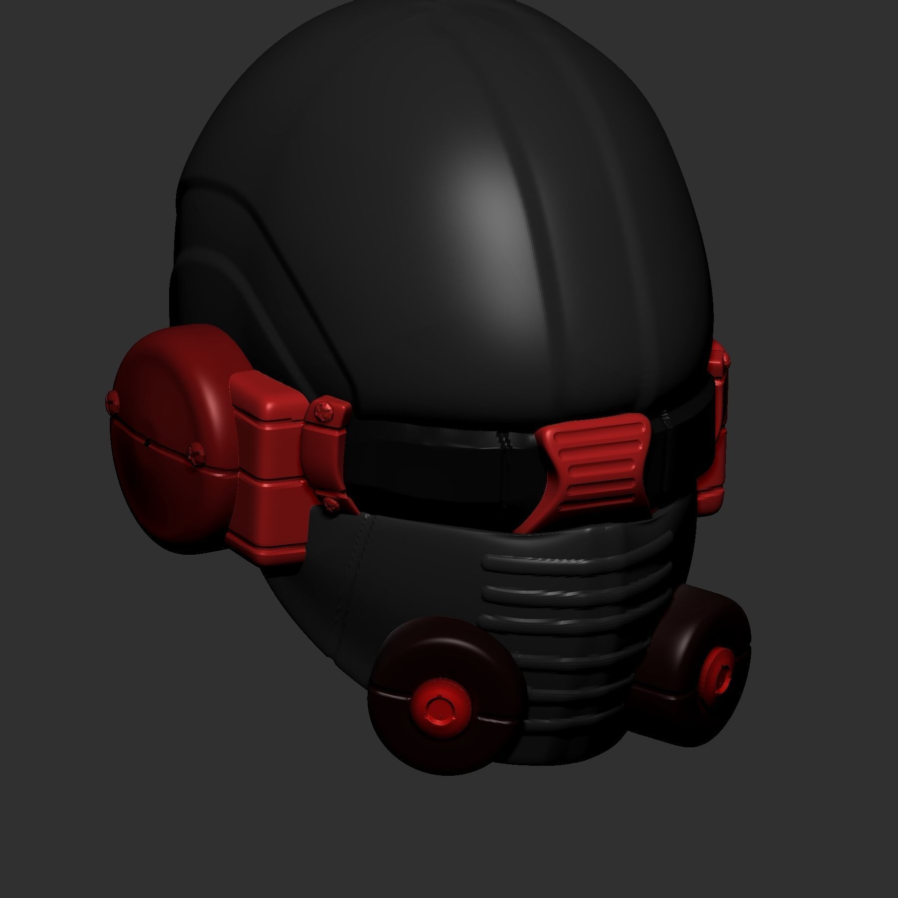 helmet high poly sculpt 3d printable 3D model 3D model_4