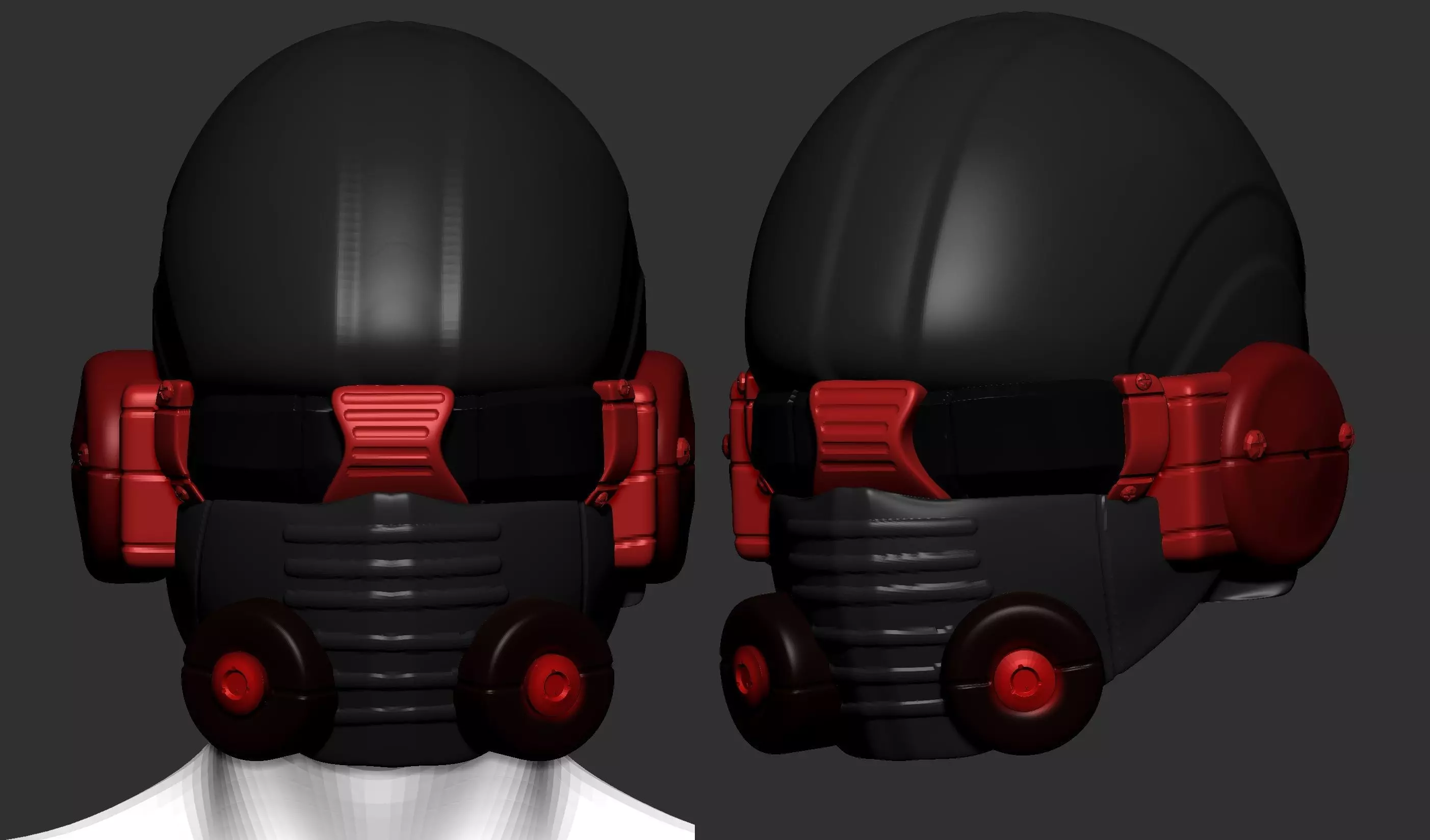 helmet high poly sculpt 3d printable 3D model 3D model_0