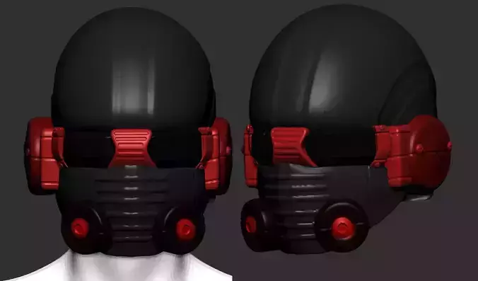 helmet high poly sculpt 3d printable 3D model