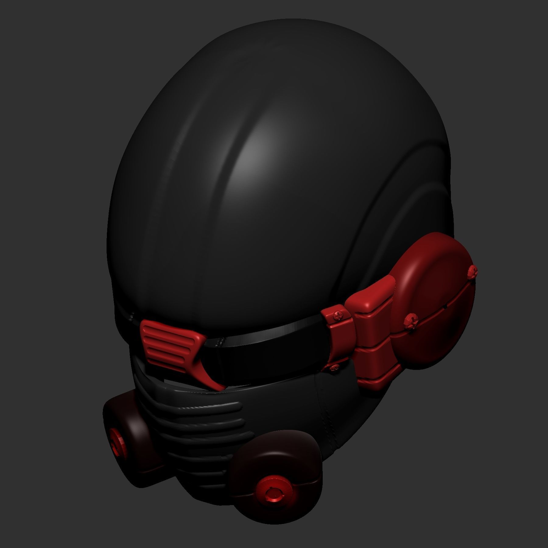 helmet high poly sculpt 3d printable 3D model 3D model_6