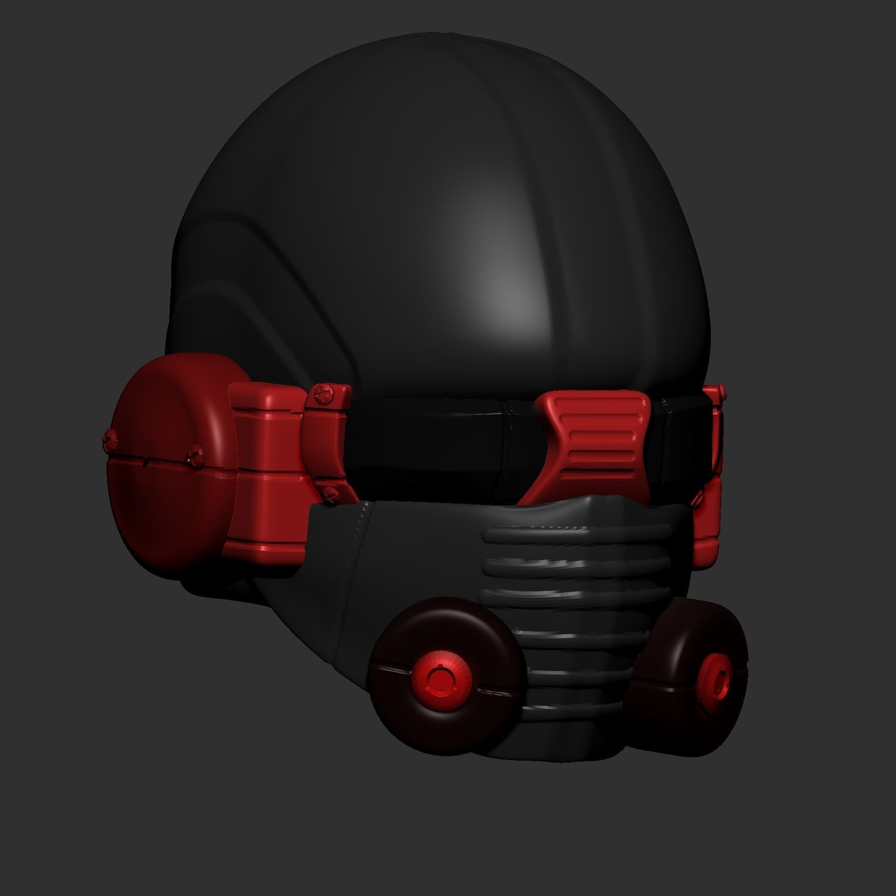 helmet high poly sculpt 3d printable 3D model 3D model_3