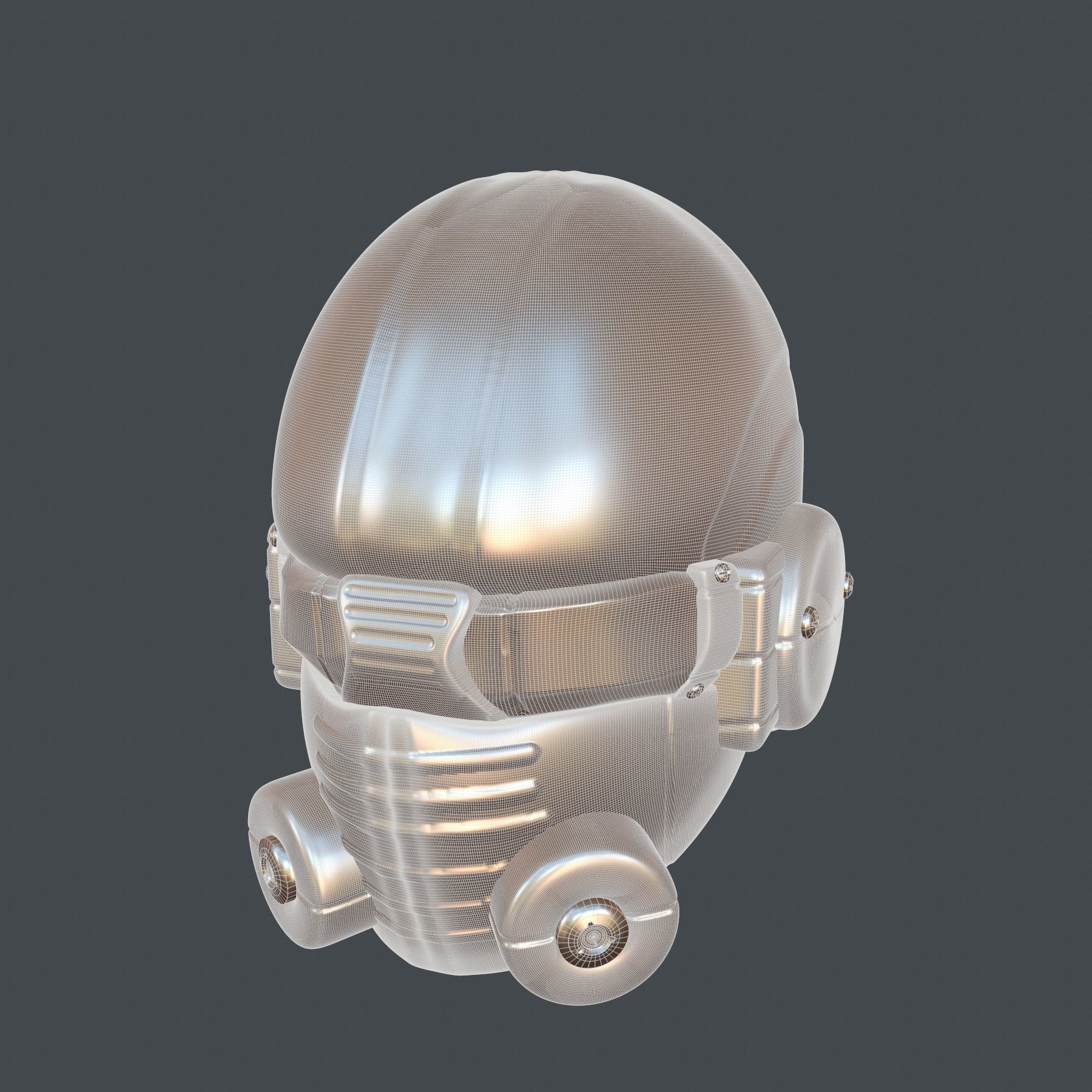 helmet high poly sculpt 3d printable 3D model 3D model_8