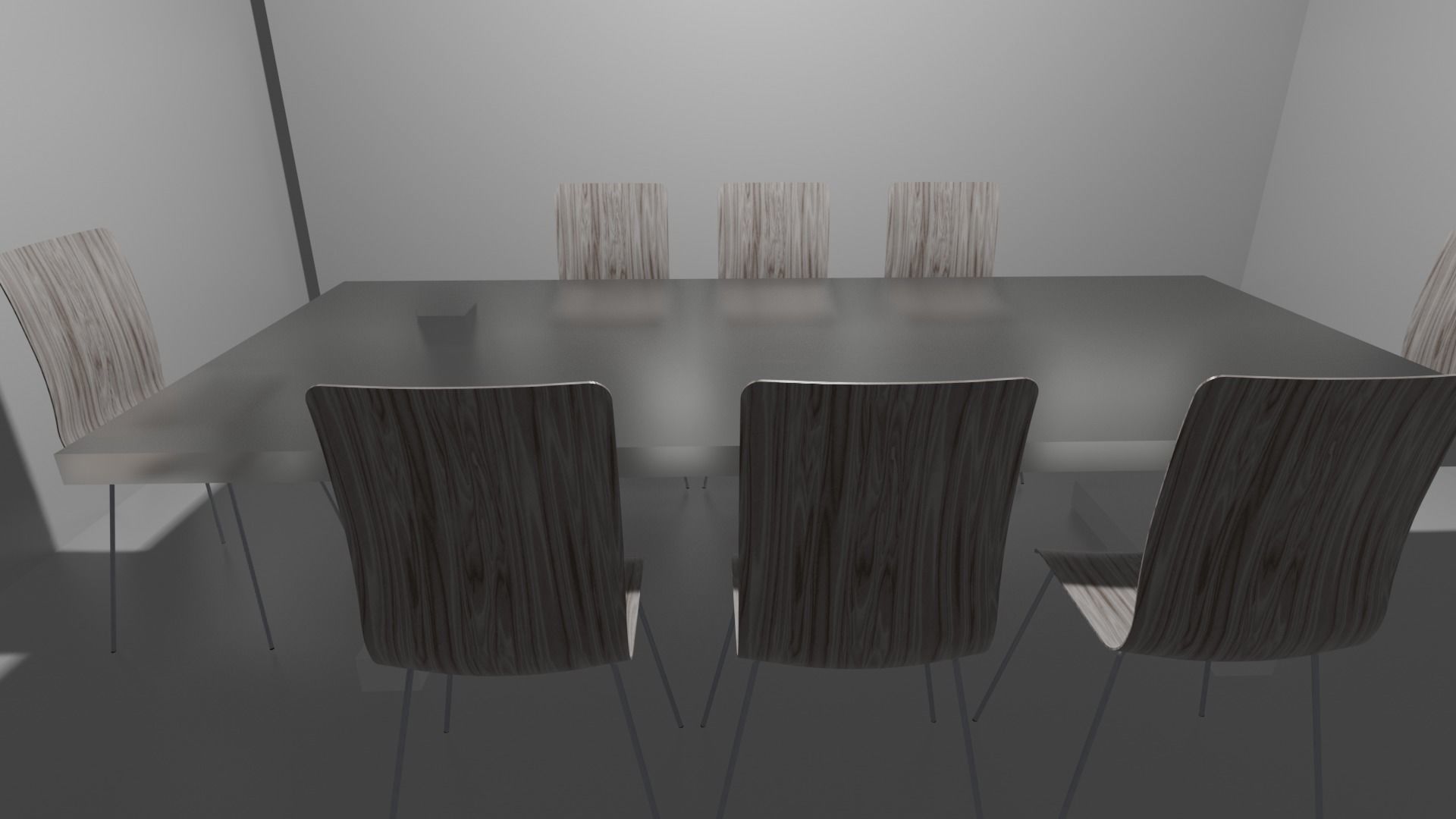 Table dining and chairs Free 3D model_3