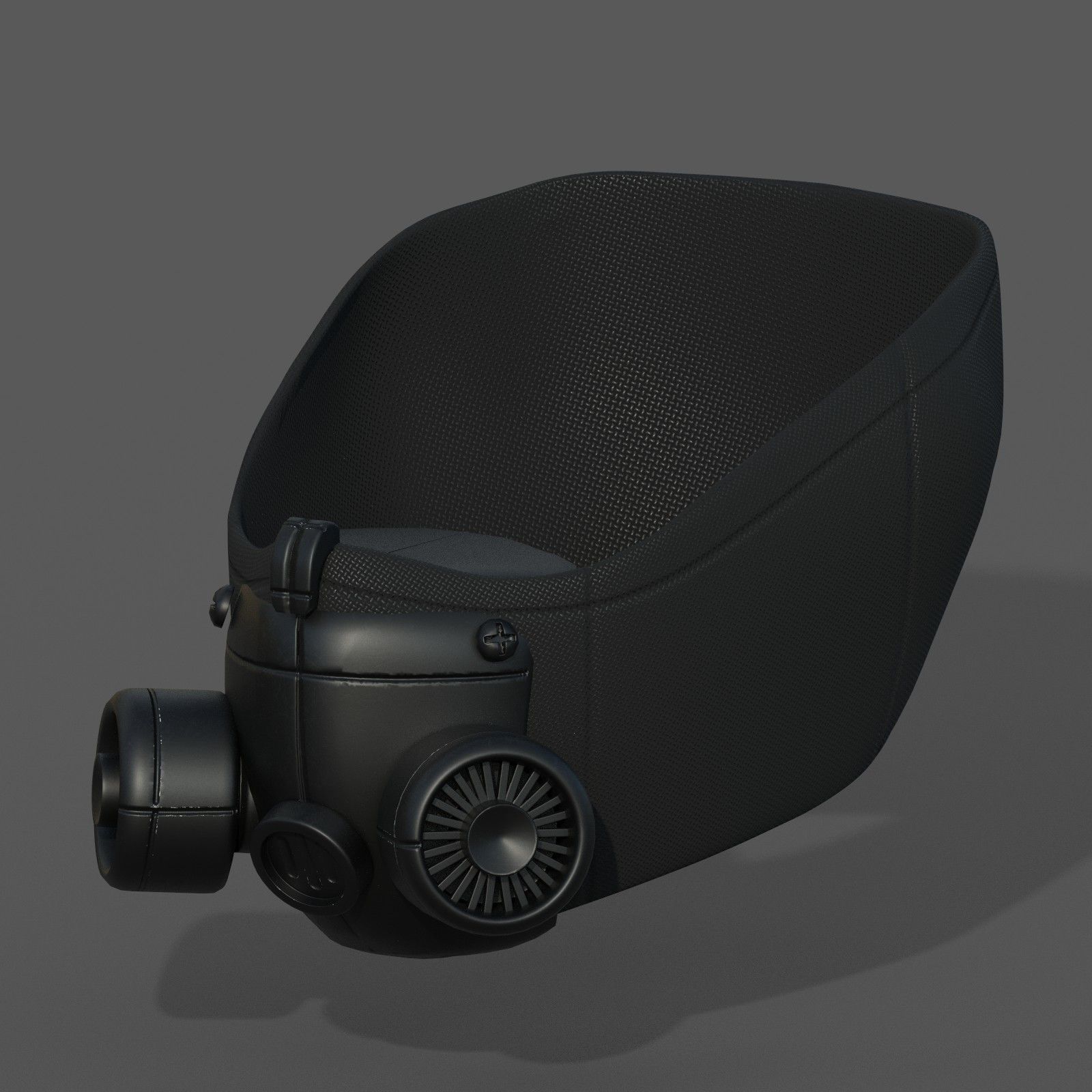 Gas mask respirator scifi futuristic 3d Artist Low-poly 3D model_9