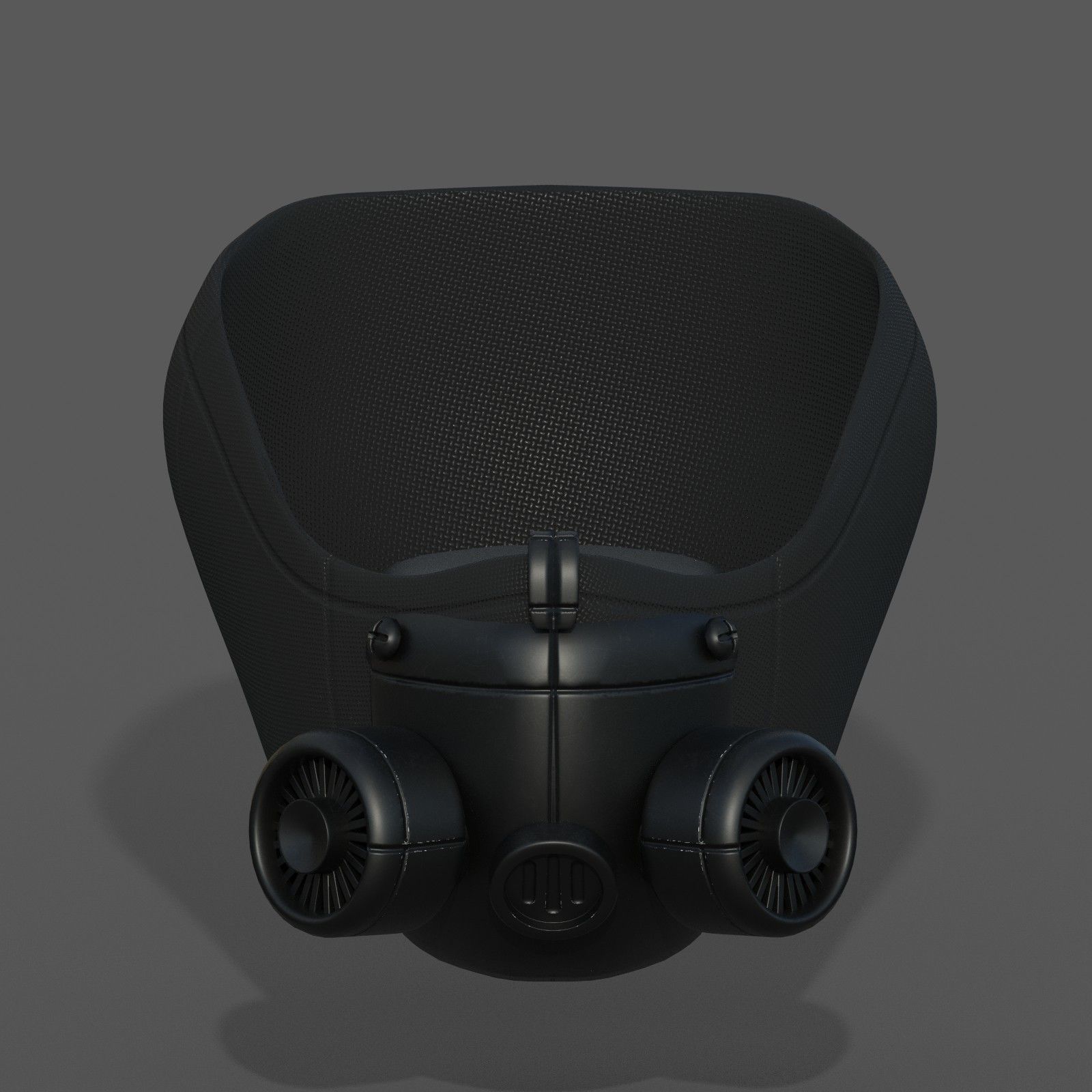 Gas mask respirator scifi futuristic 3d Artist Low-poly 3D model_4