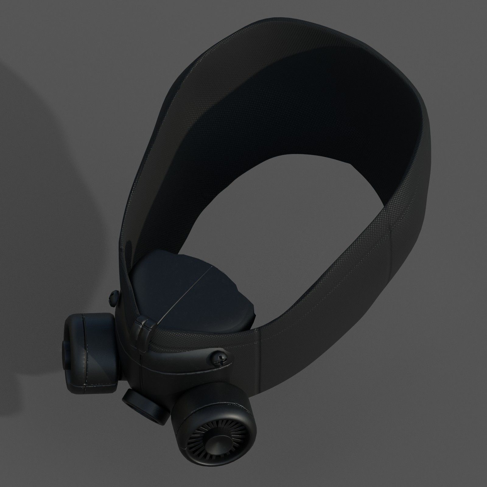 Gas mask respirator scifi futuristic 3d Artist Low-poly 3D model_2