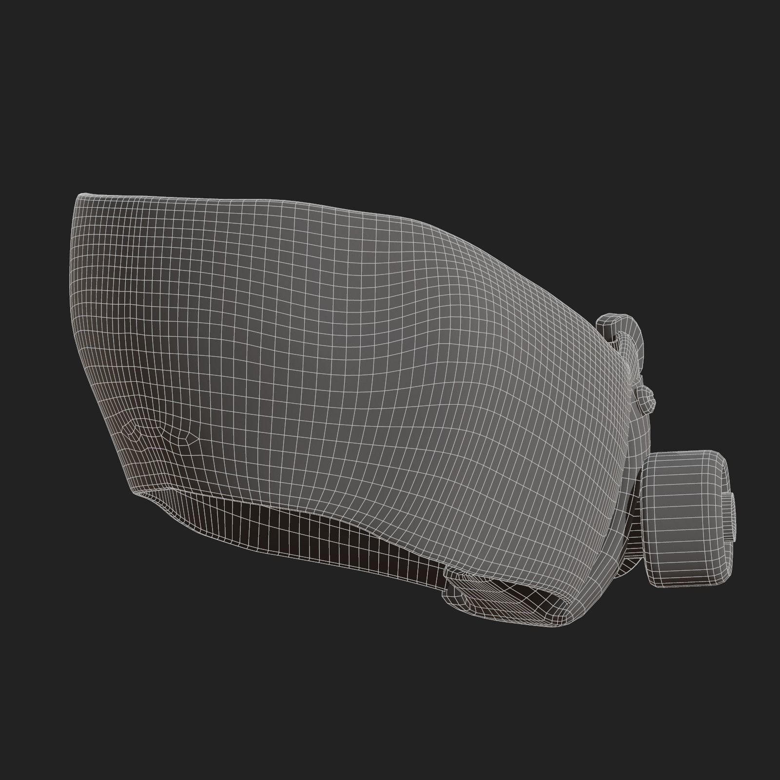Gas mask respirator scifi futuristic 3d Artist Low-poly 3D model_12