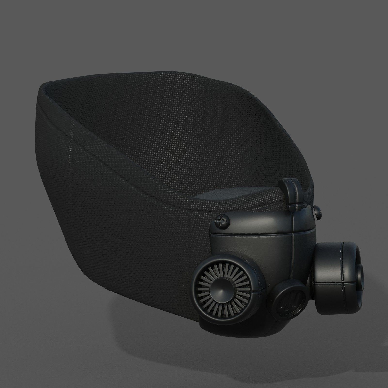 Gas mask respirator scifi futuristic 3d Artist Low-poly 3D model_6