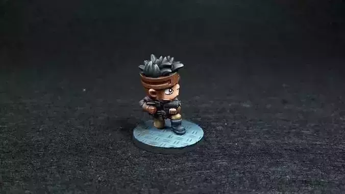 The Hero figurine with gun 3D print model