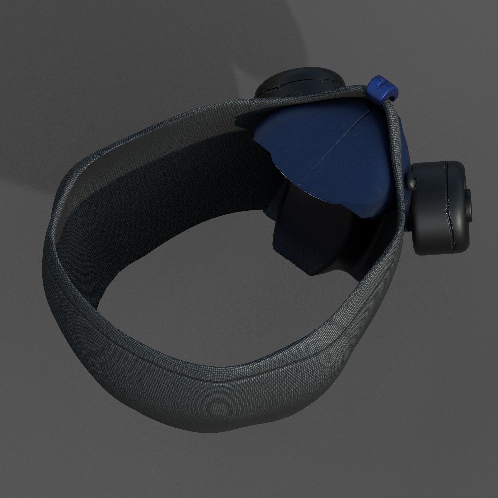 Gas mask helmet protection isolated plastic  Low-poly 3D model_3