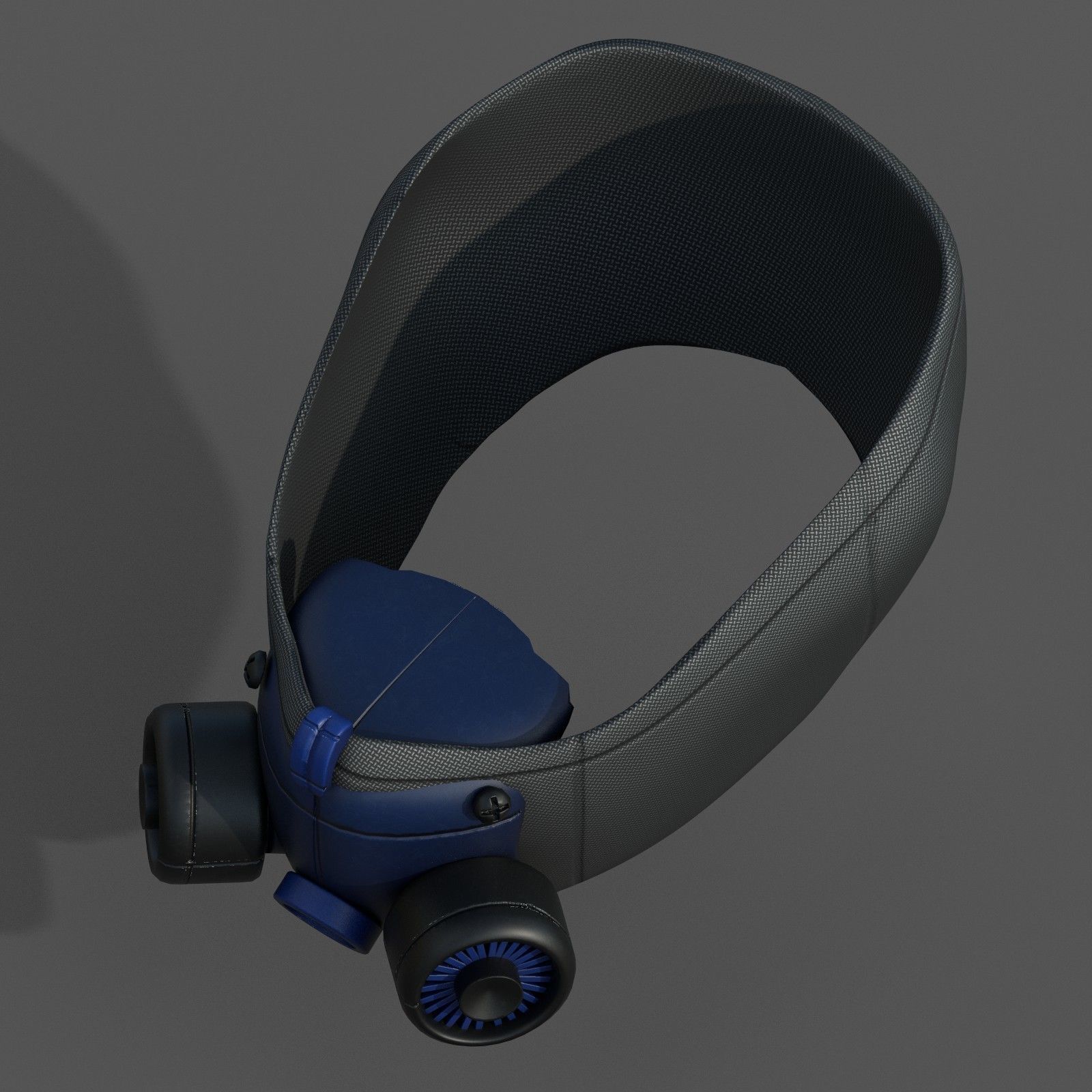 Gas mask helmet protection isolated plastic  Low-poly 3D model_7