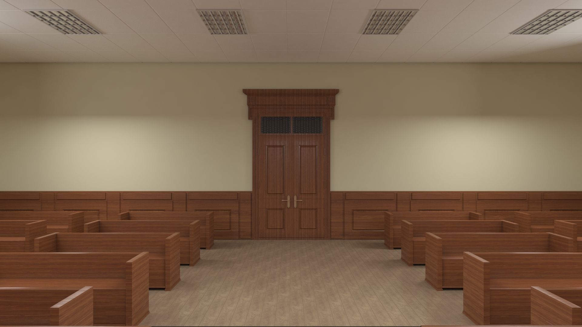 Courtroom Interior 3D model 3D model_6