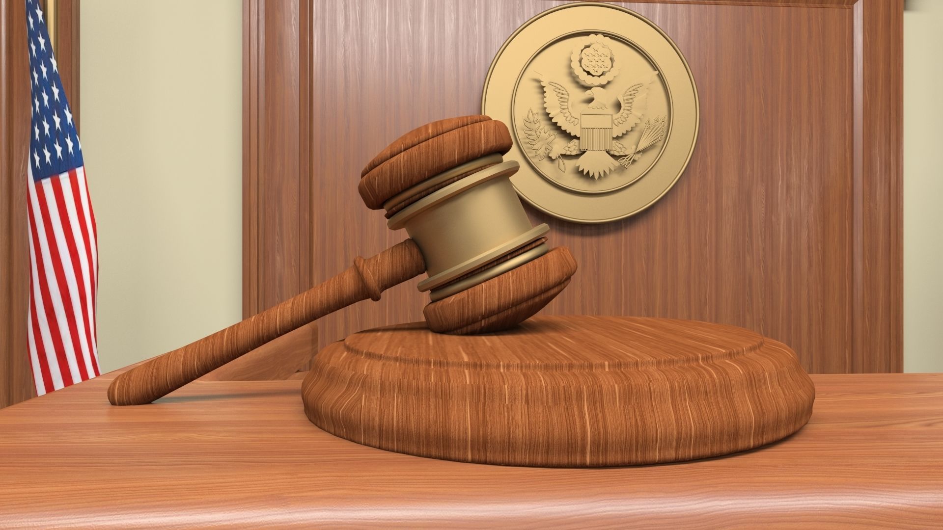 Courtroom Interior 3D model 3D model_8