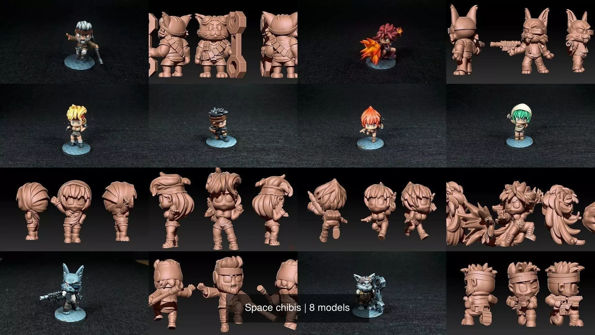 Space chibis 3D Model Collection_2