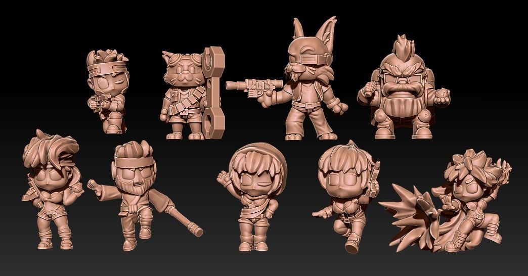 Space chibis 3D Model Collection_11