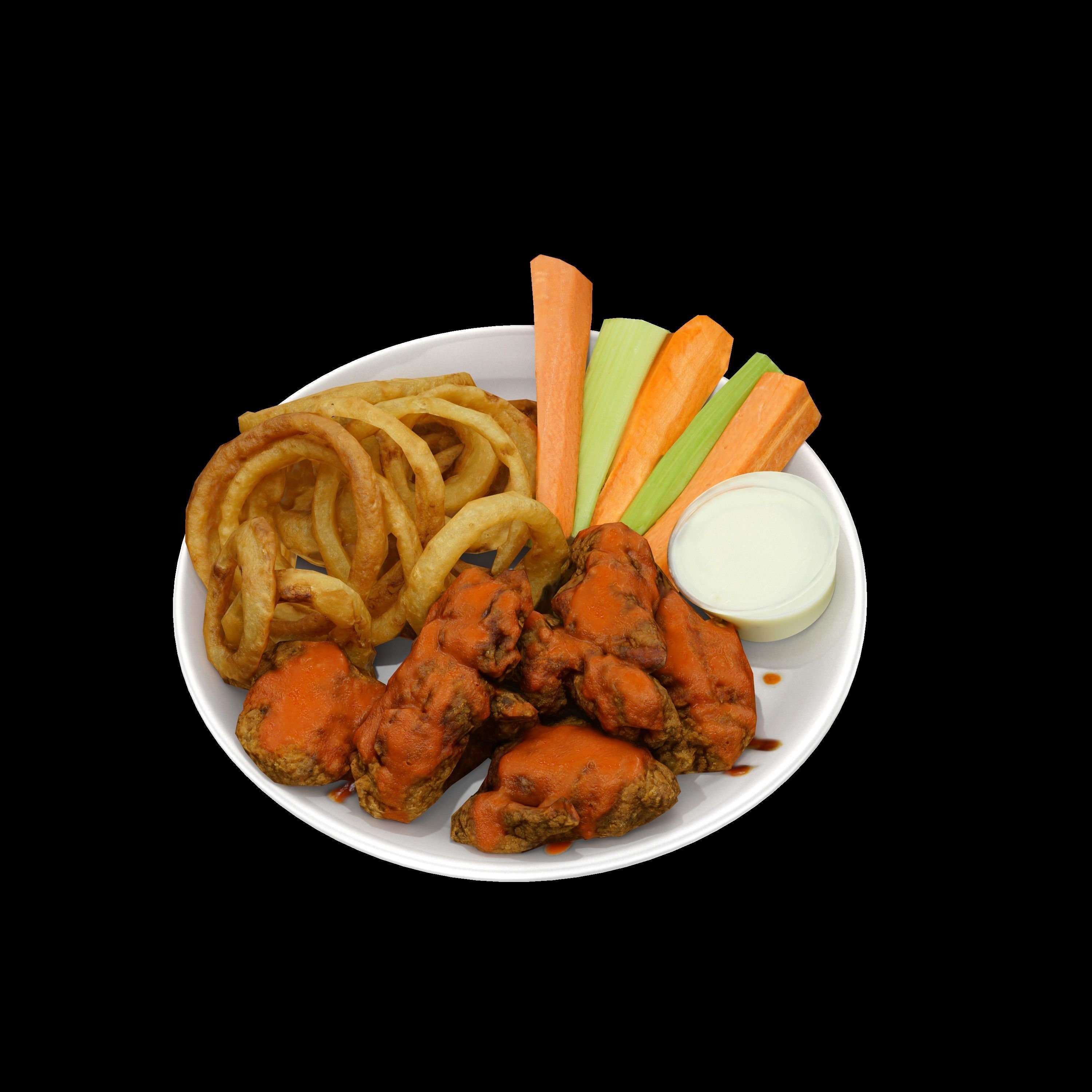 fried chicken with french fries Low-poly 3D Low-poly 3D model_7