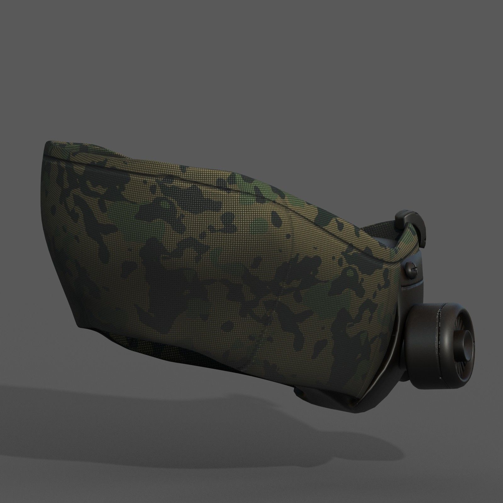 Gas mask respirator scifi futuristic 3d Artist freelance Low-poly 3D model_2