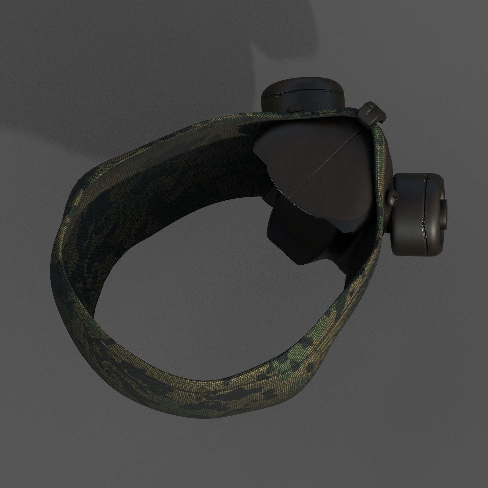 Gas mask respirator scifi futuristic 3d Artist freelance Low-poly 3D model_4