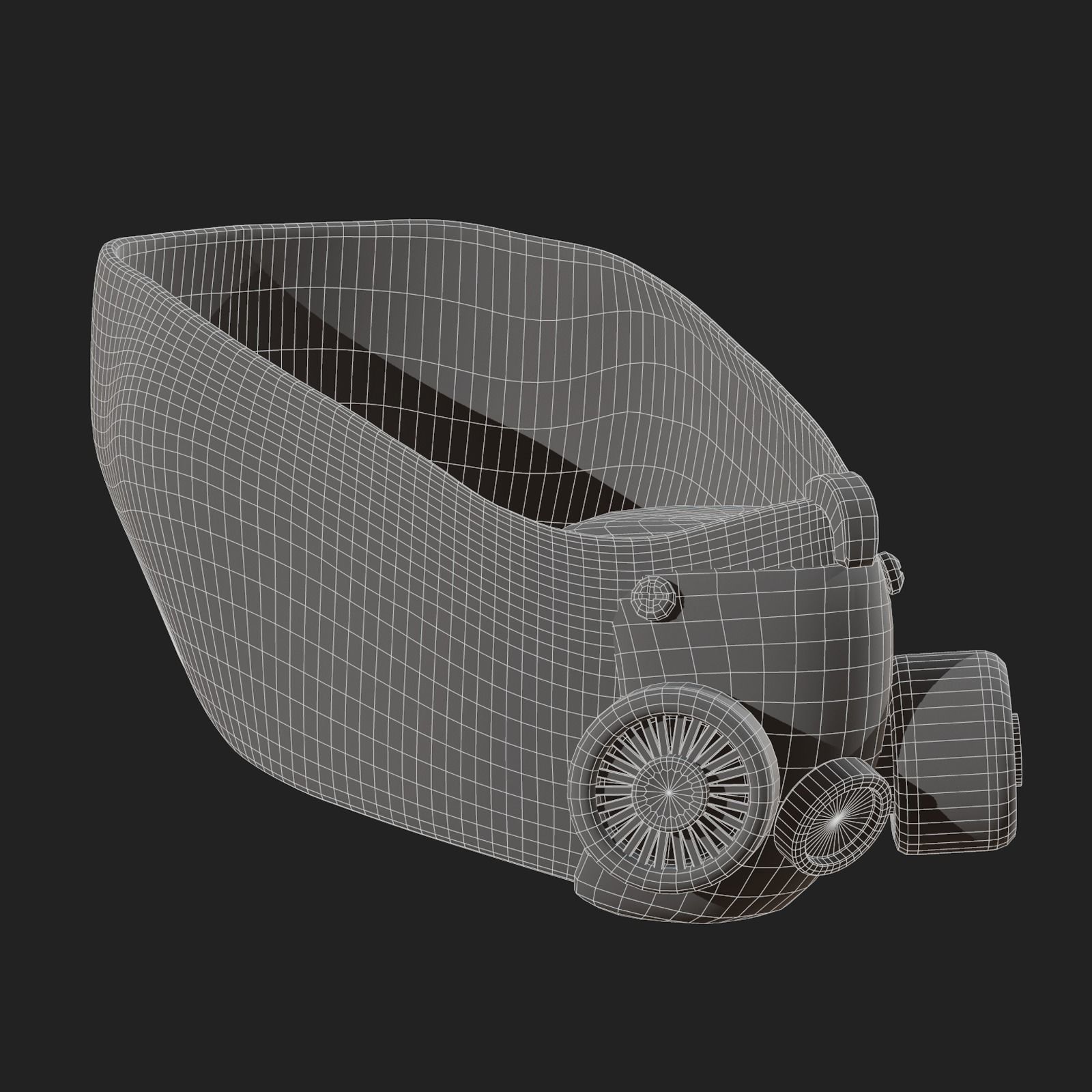 Gas mask respirator scifi futuristic 3d Artist freelance Low-poly 3D model_7