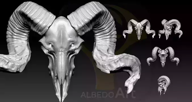 Ram Skull 3D print model