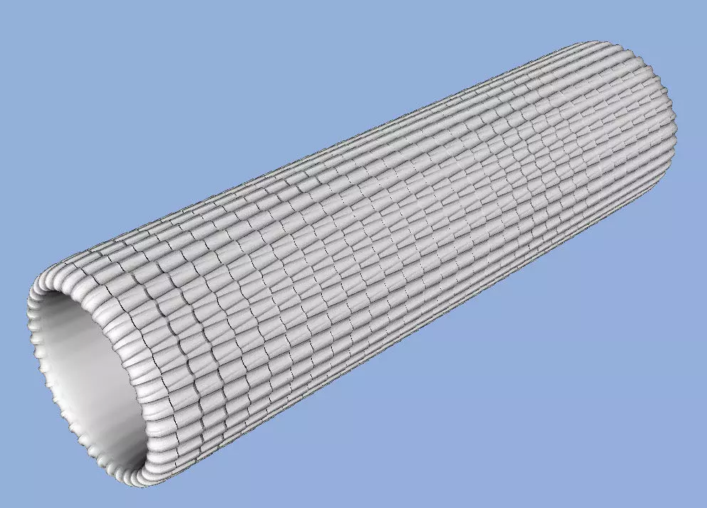 Spanish Tile Roof Texture Roller 3D print model