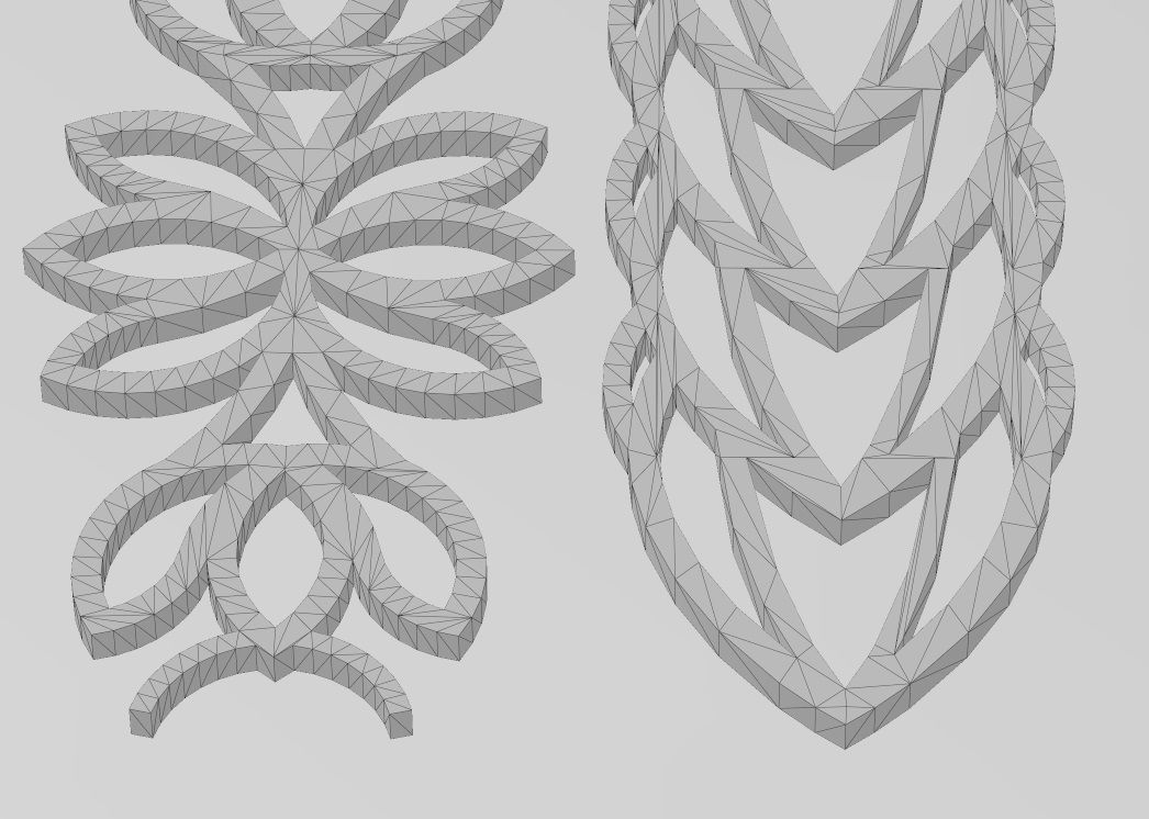 Henna inspired perforated strips with patterns 3D print model_10
