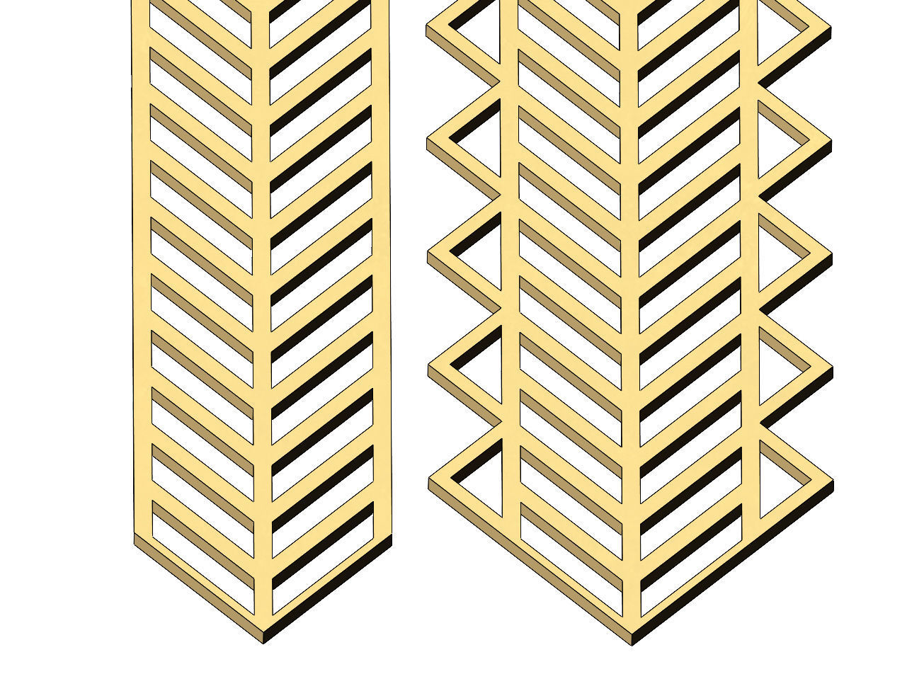 Henna inspired perforated strips with patterns 3D print model_5