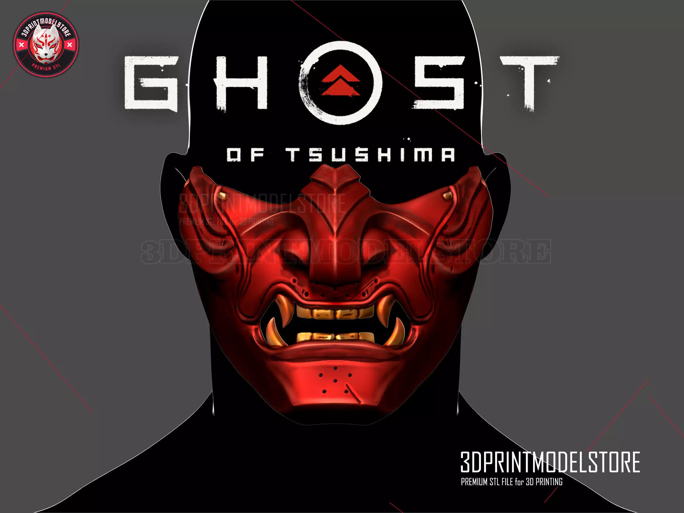 Ghost of Tsushima - Ghost Mask  3D print model_0