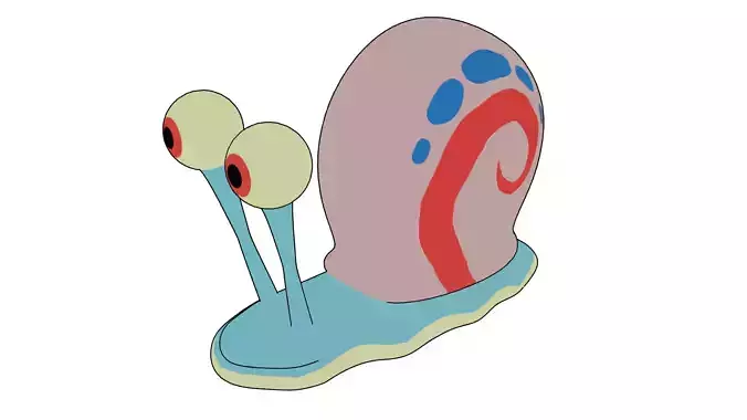 Gary the Snail - SpongeBob Low-poly 3D model