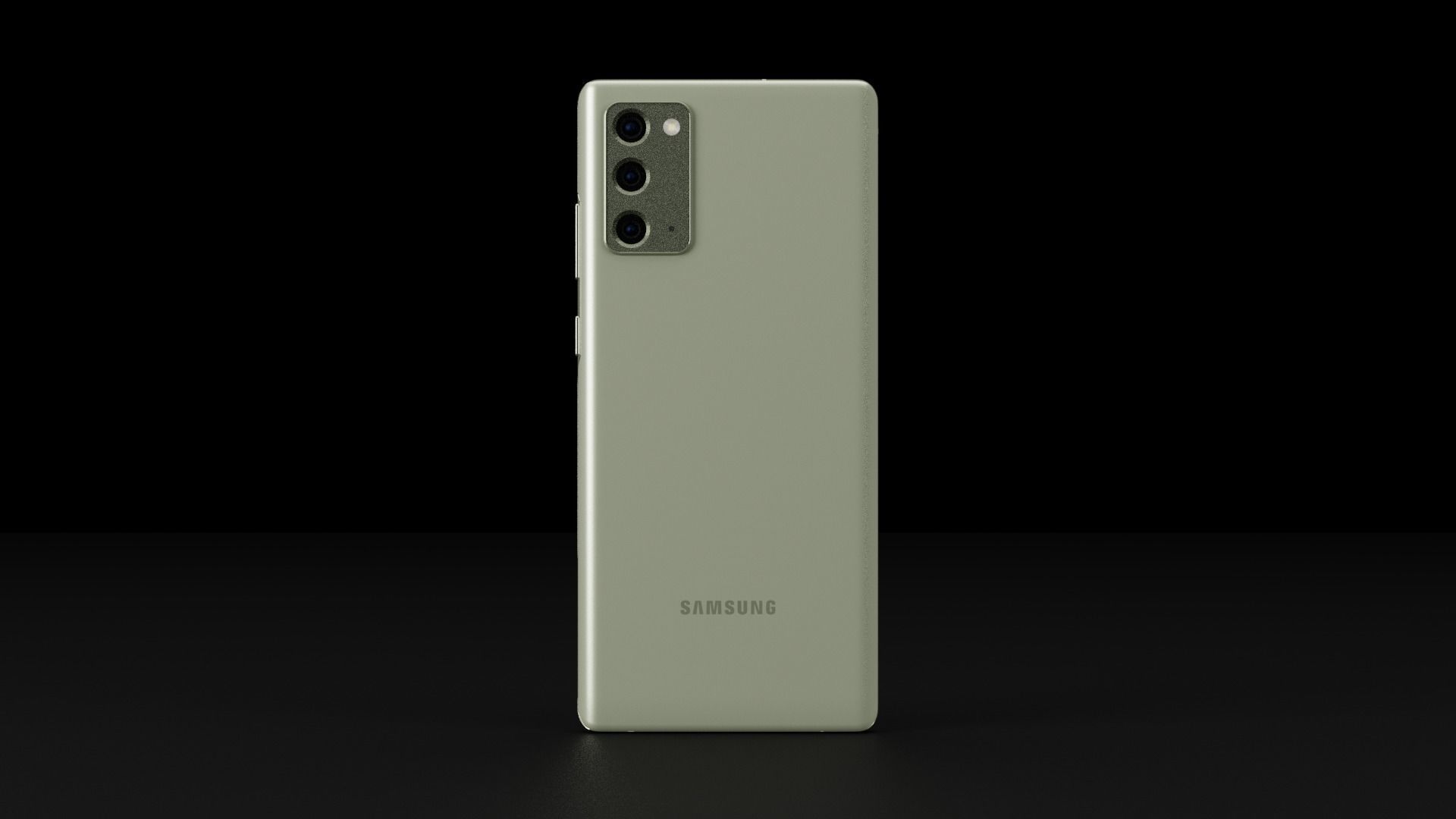 Samsung Galaxy Note 20 In Official Colors Low-poly 3D model_2