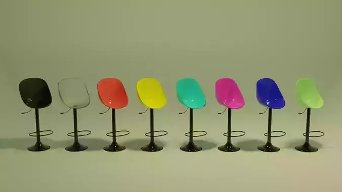 Bar Stool - Many Color 3D model