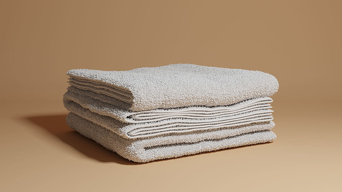 Folded towels - photorealistic for archviz 3D model