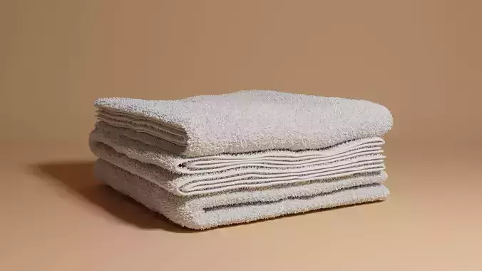 Folded towels - photorealistic for archviz