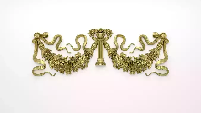 Classic decor ornament v-3D model01 3D model