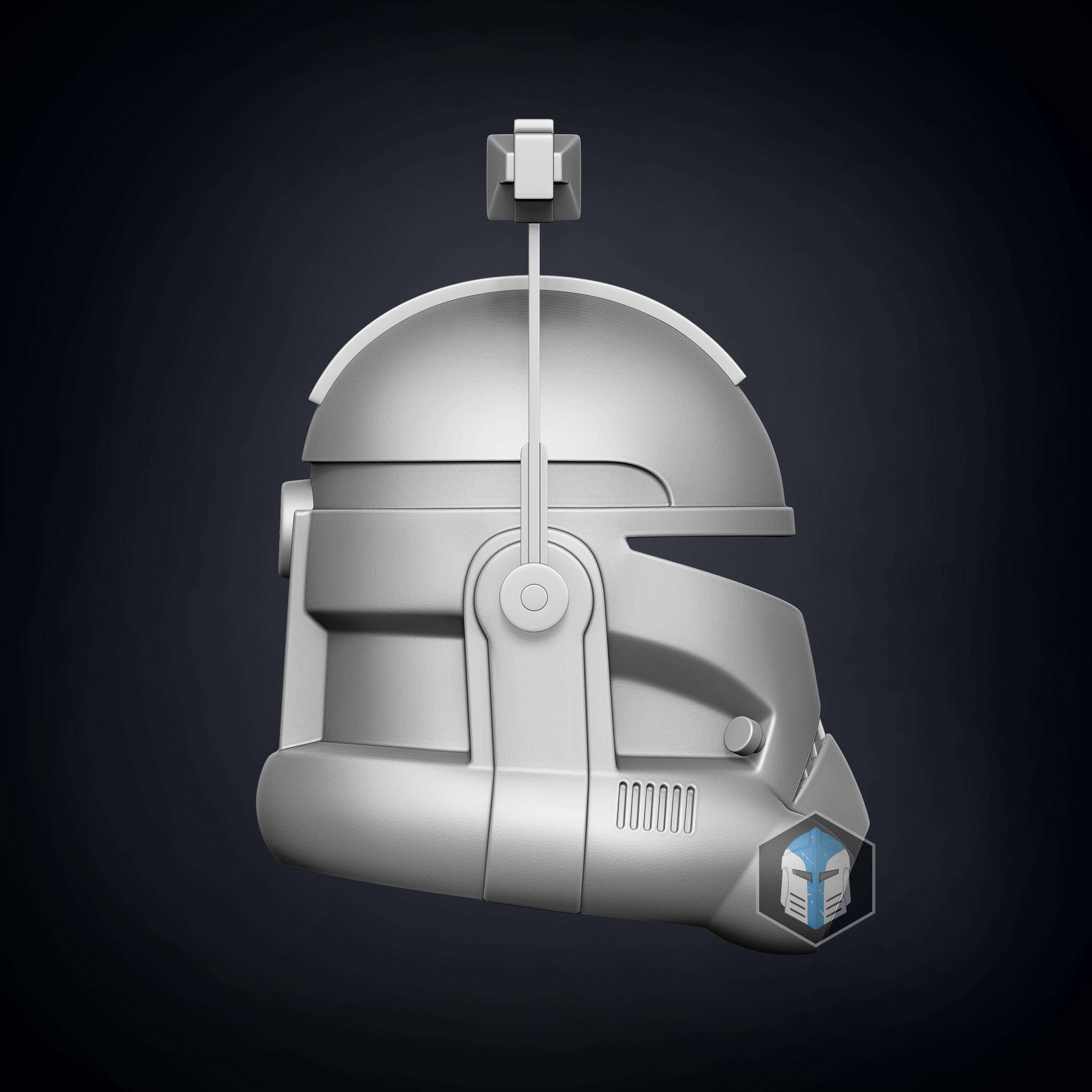 Animated Captain Rex Helmet 3D print model_2