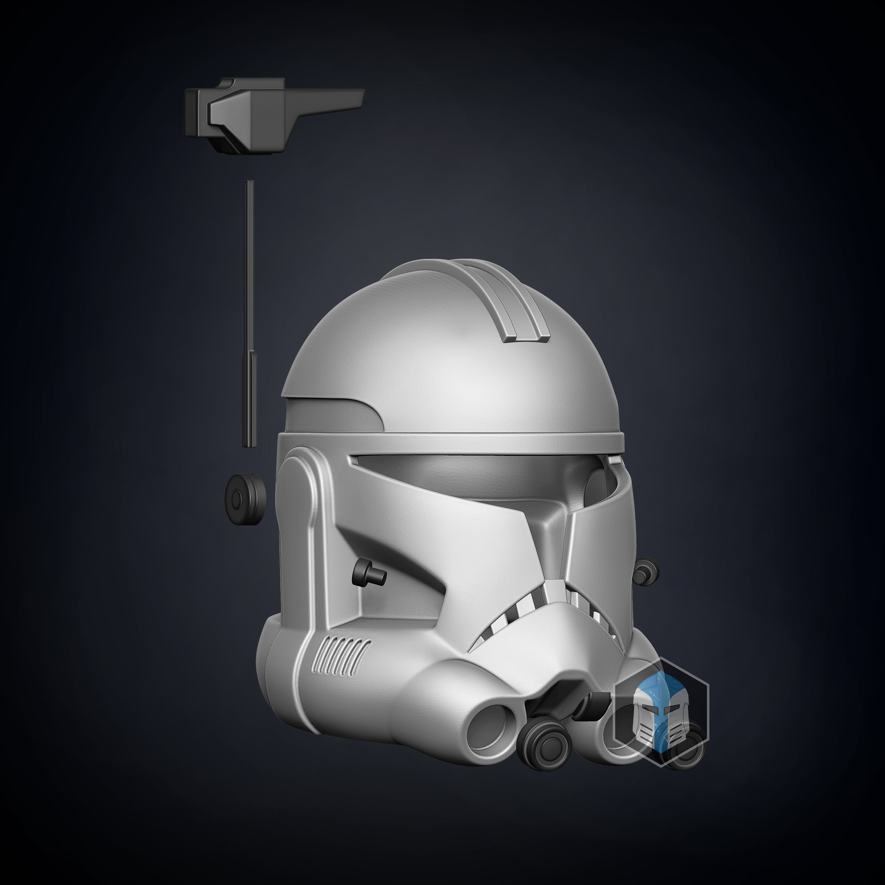 Animated Captain Rex Helmet 3D print model_5