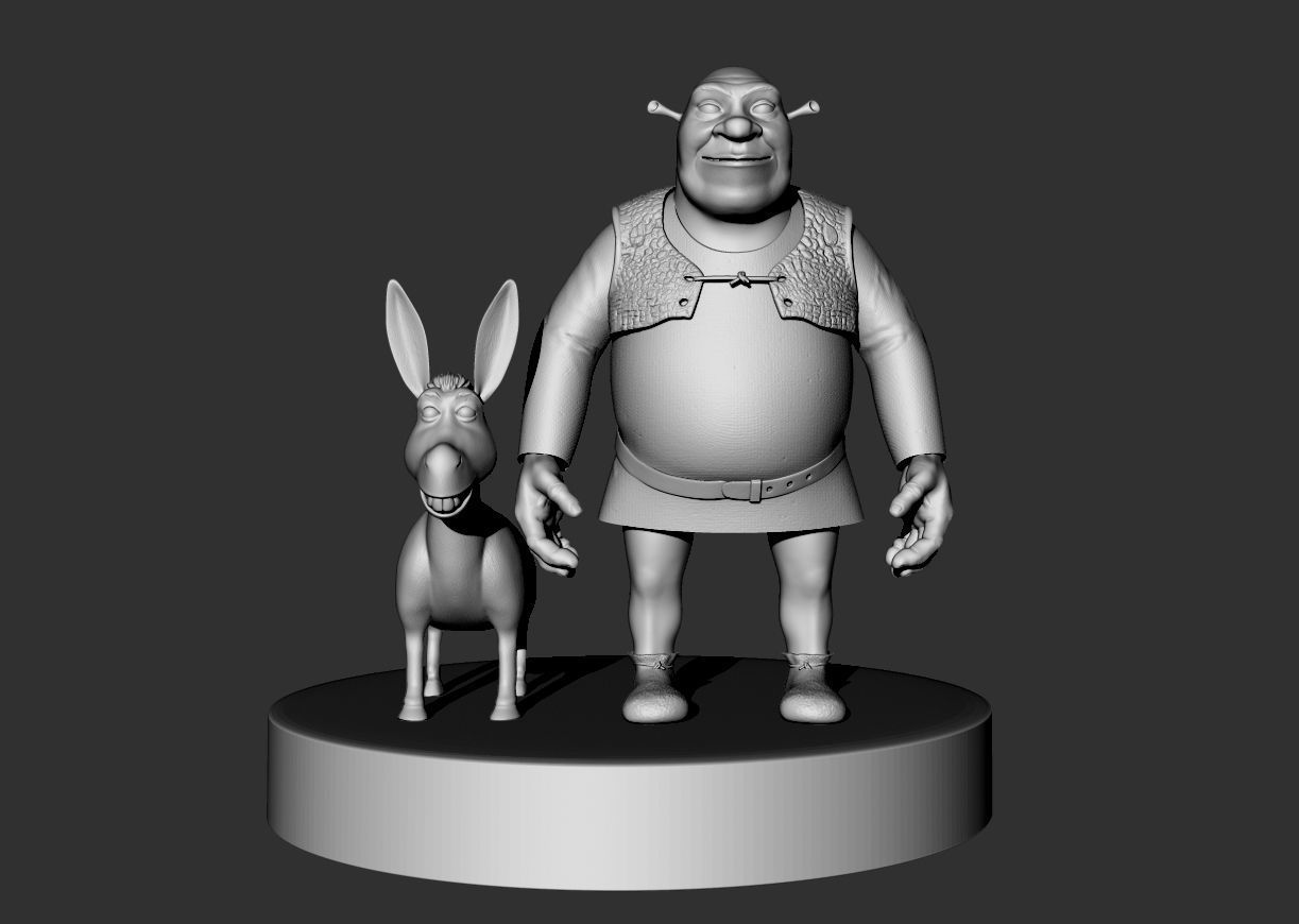 Shreak and donkey 3d print model 3D print model_8