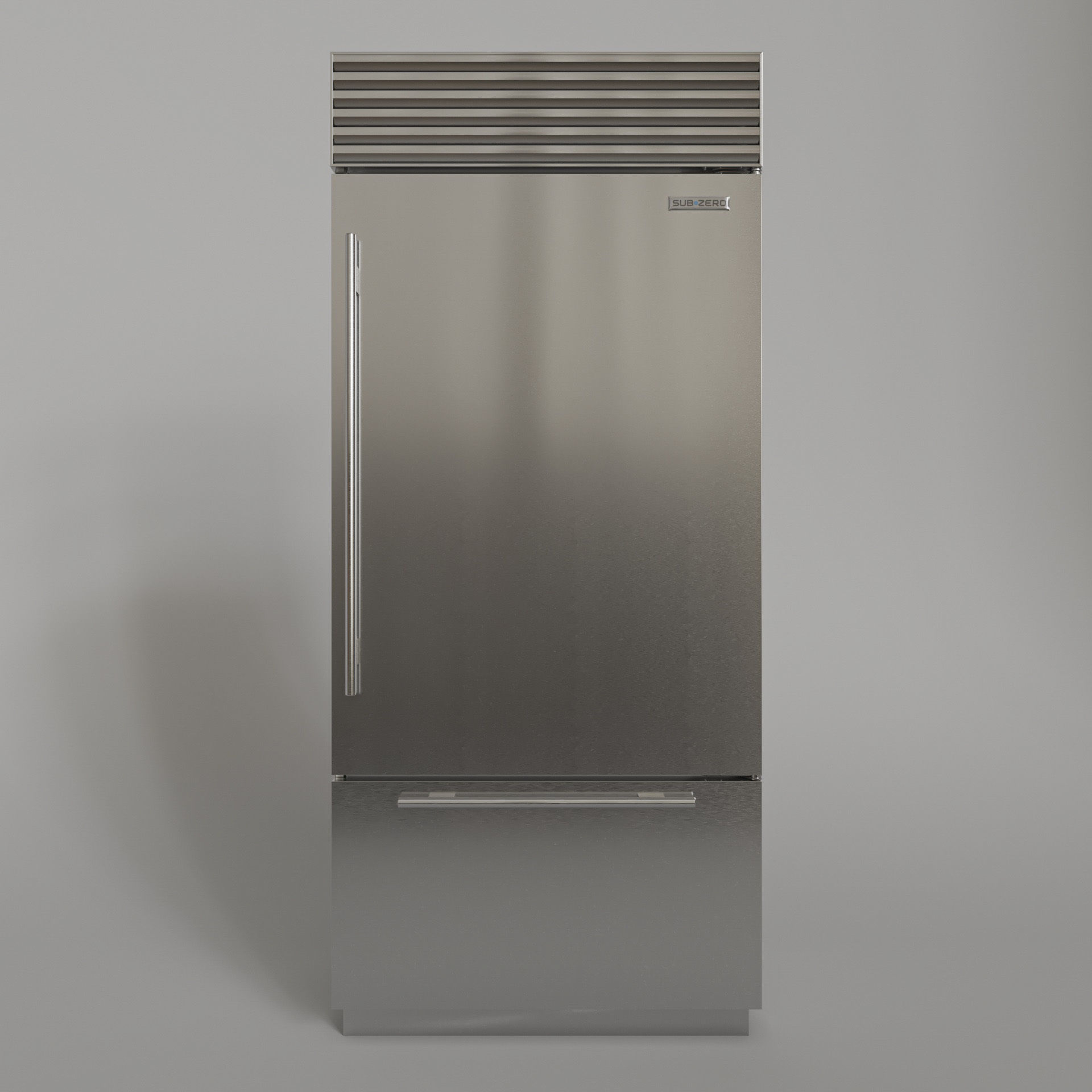 SUBZERO BI-36US Refrigerator- Freezer -With Interior 3D model_1