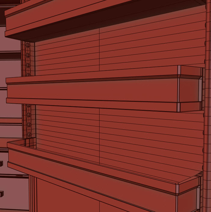 SUBZERO BI-36US Refrigerator- Freezer -With Interior 3D model_12