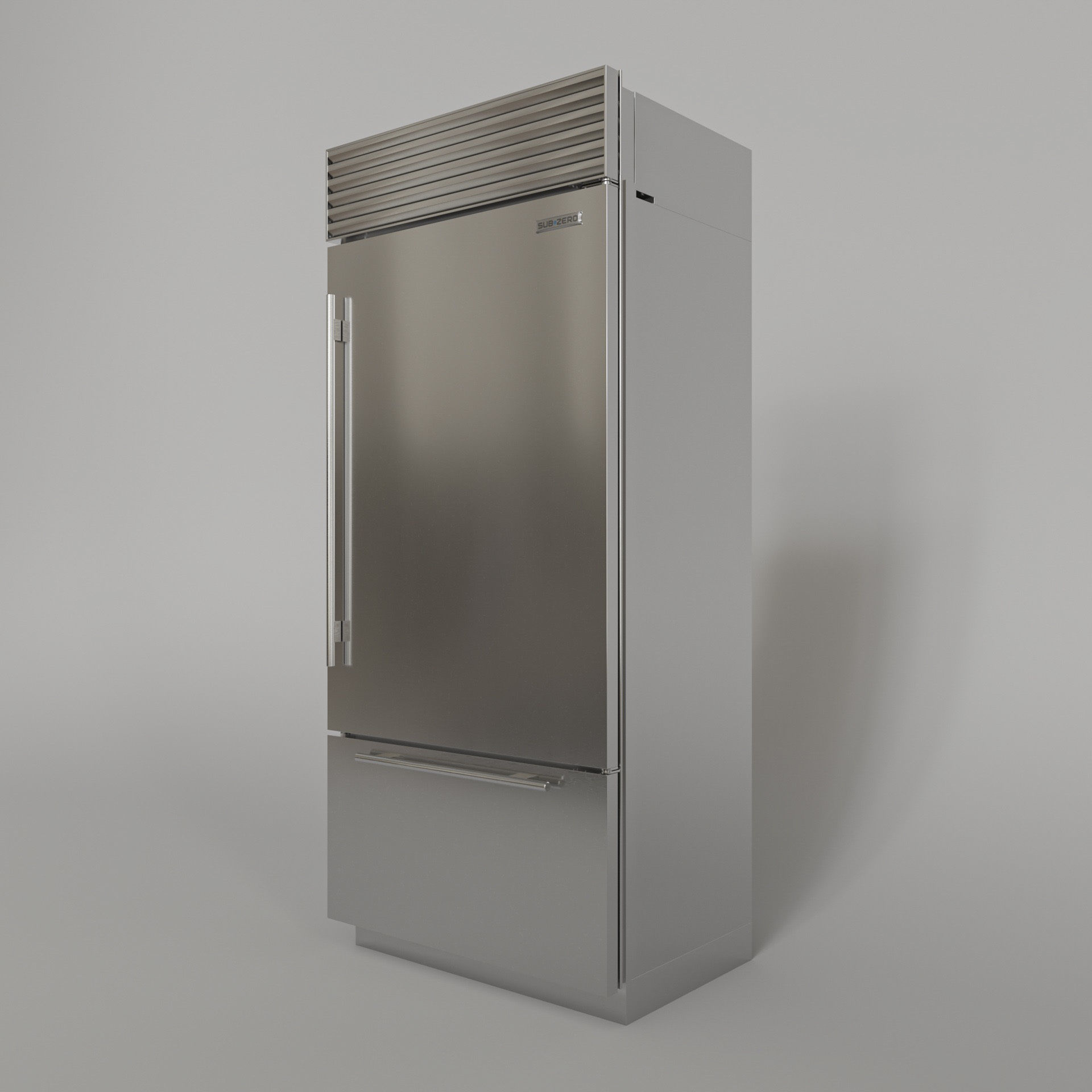 SUBZERO BI-36US Refrigerator- Freezer -With Interior 3D model_2