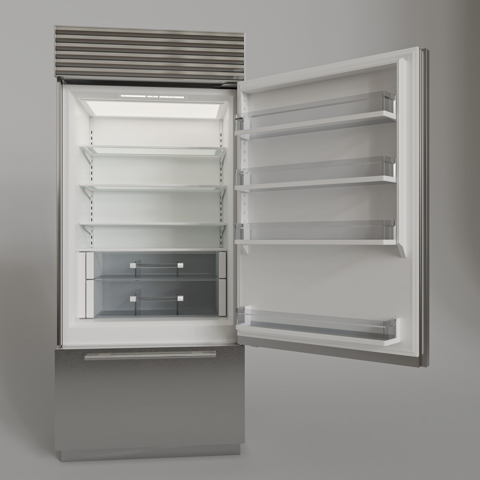 SUBZERO BI-36US Refrigerator- Freezer -With Interior 3D model_4