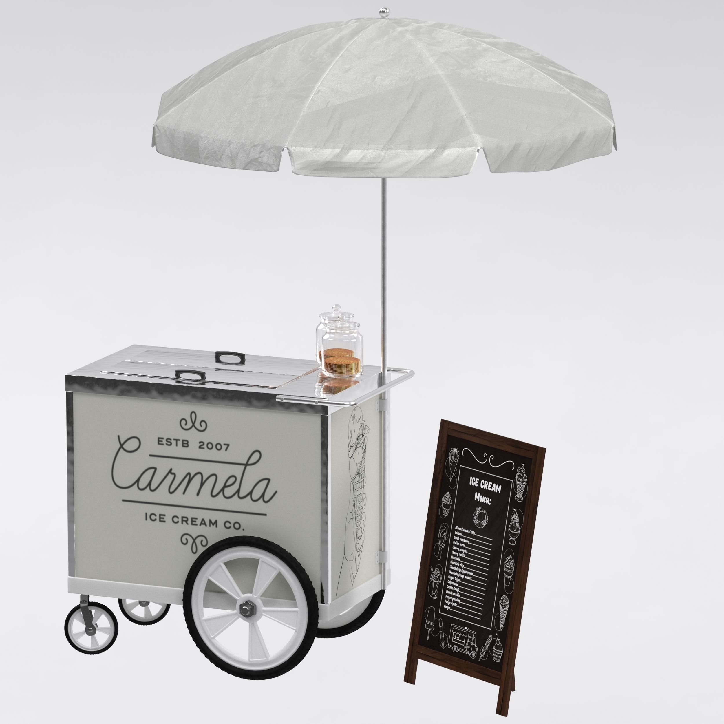 Food truck carmela Ice cream 2 3D model_16