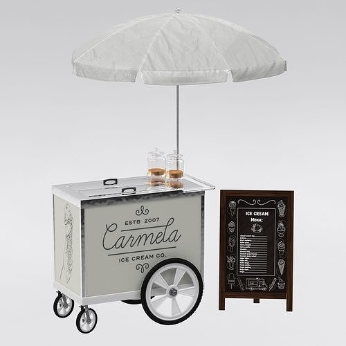 Food truck carmela Ice cream 2 3D model